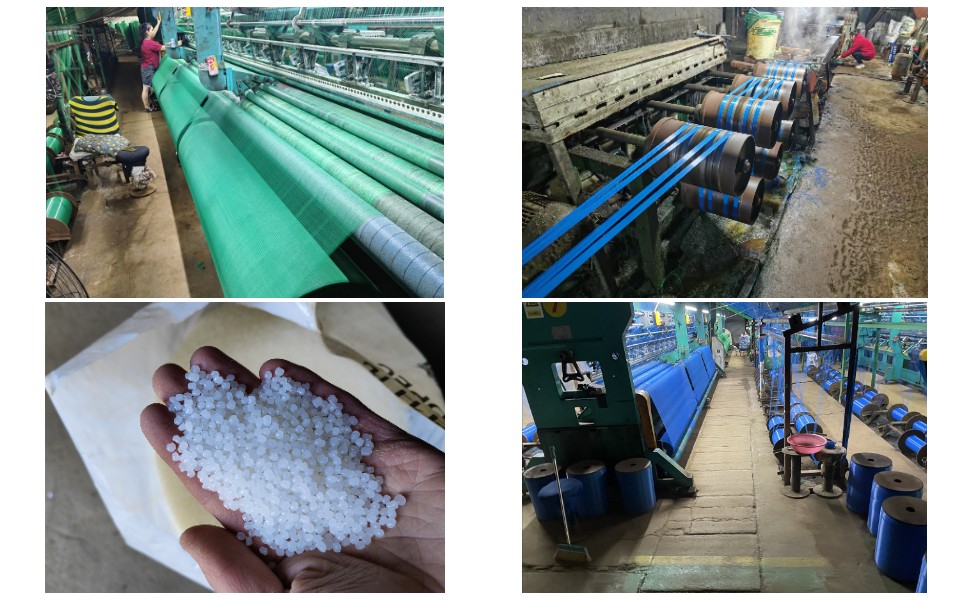 Red de granizo de plástico HDPE resistente a la intemperie fuerte para automóviles Red de granizo de plástico HDPE resistente a la intemperie fuerte para automóviles